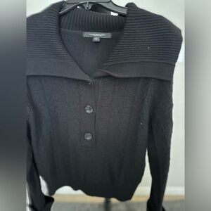 Marc New York Andrew Marc Collared‎ Partial Button Popover Sweater Size L